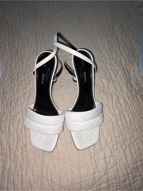 Proenza Schouler White Braided Strap Heeled Sandals